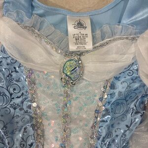 Disney Cinderella Princess Dress with  White Cinderella shawl.